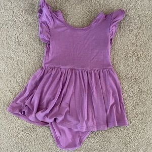 Flutter Sleeve Twirl Dress w/ Bodysuit